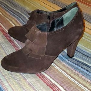 BODEN brown suede shooties booties 1920s style 39